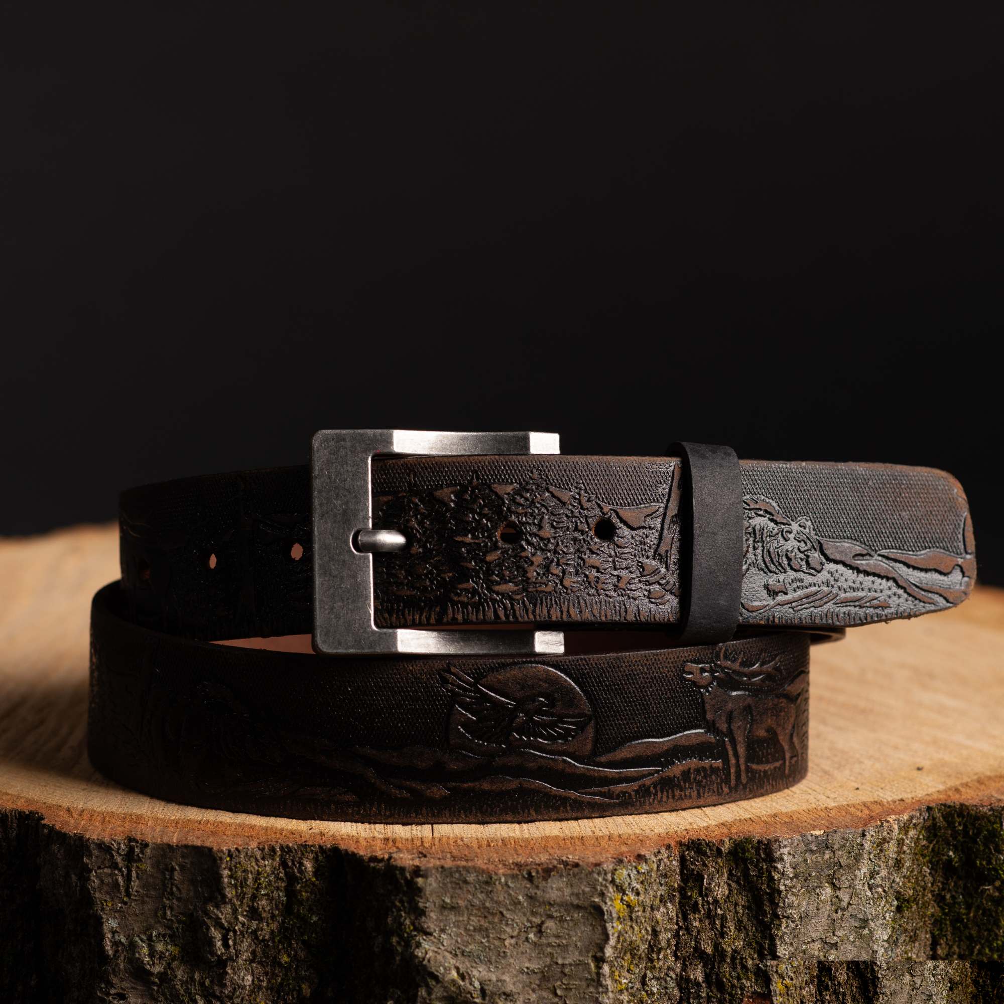 The Wildlife Belt - Natural Tan Embossed 7