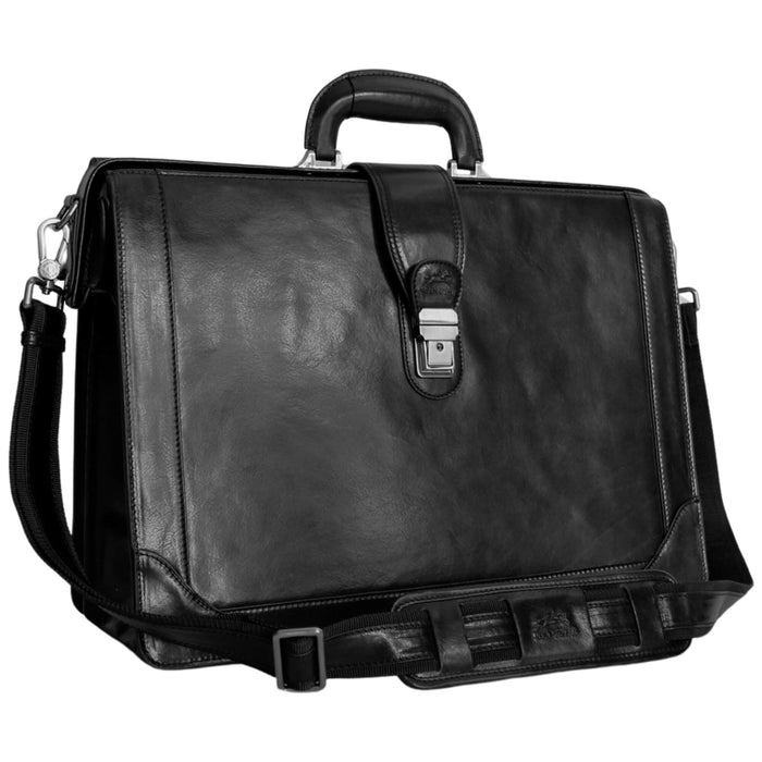 Mancini Buffalo Luxurious Laptop Litigator Briefcase - Pelle D'Oro Collection (1960's Edition) 7
