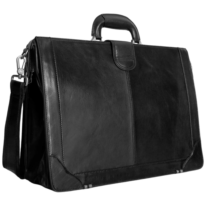 Mancini Buffalo Luxurious Laptop Litigator Briefcase - Pelle D'Oro Collection (1960's Edition) 8