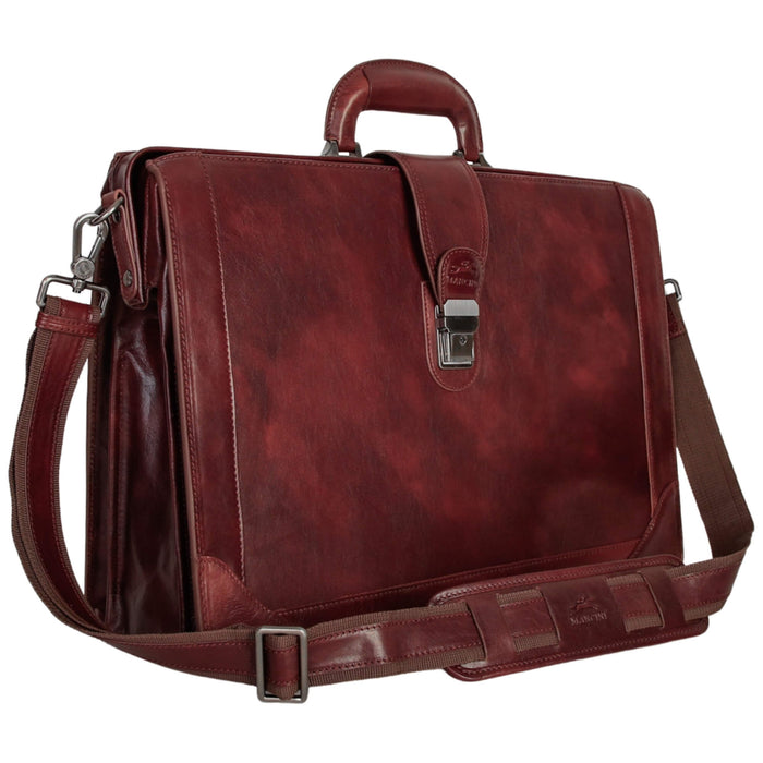Mancini Buffalo Luxurious Laptop Litigator Briefcase - Pelle D'Oro Collection (1960's Edition) 13