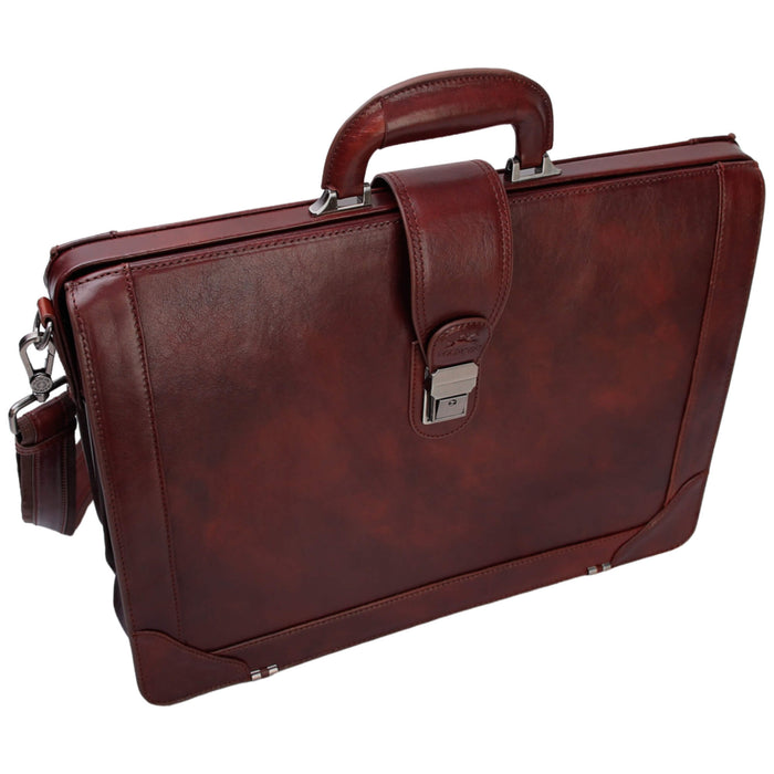 Mancini Buffalo Luxurious Laptop Litigator Briefcase - Pelle D'Oro Collection (1960's Edition) 16