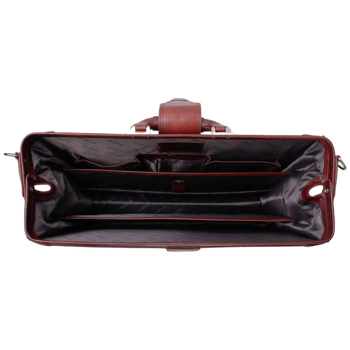 Mancini Buffalo Luxurious Laptop Litigator Briefcase - Pelle D'Oro Collection (1960's Edition) 17
