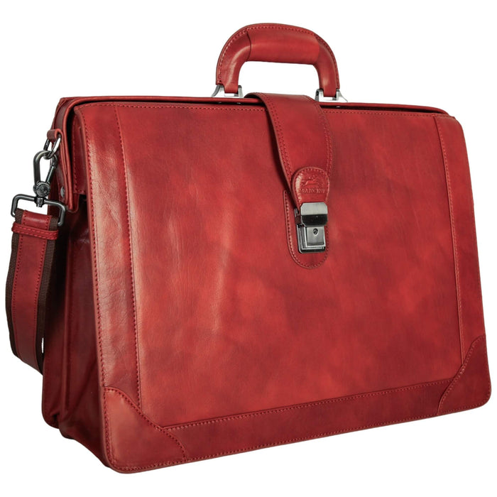 Mancini Buffalo Luxurious Laptop Litigator Briefcase - Pelle D'Oro Collection (1960's Edition)