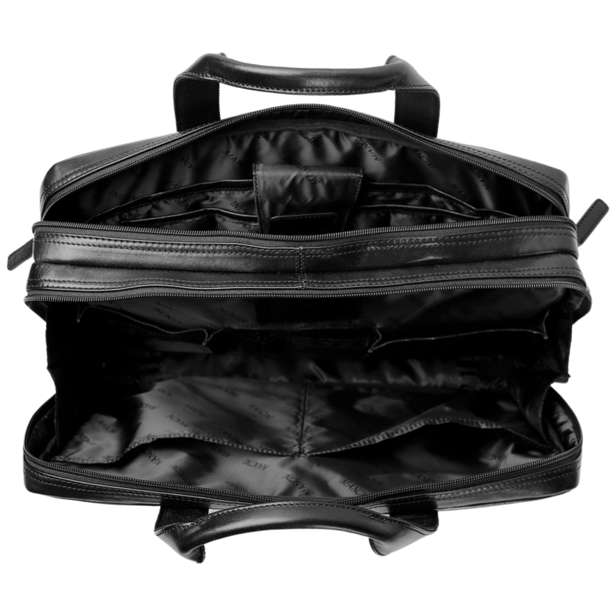 Mancini Buffalo Double Compartment Briefcase - Pelle D'Oro Collection (1980's Edition) 13
