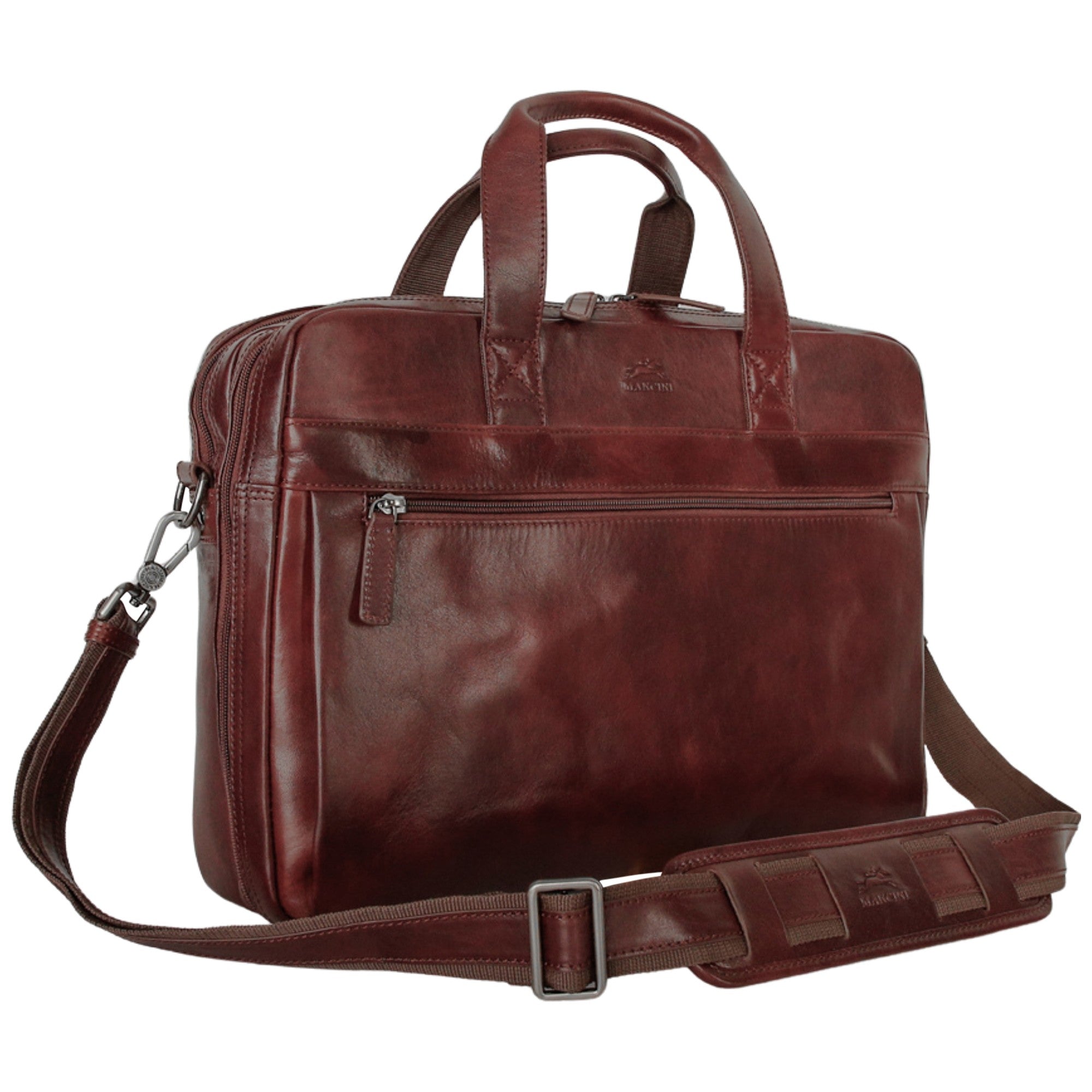 Mancini Buffalo Double Compartment Briefcase - Pelle D'Oro Collection (1980's Edition) 16
