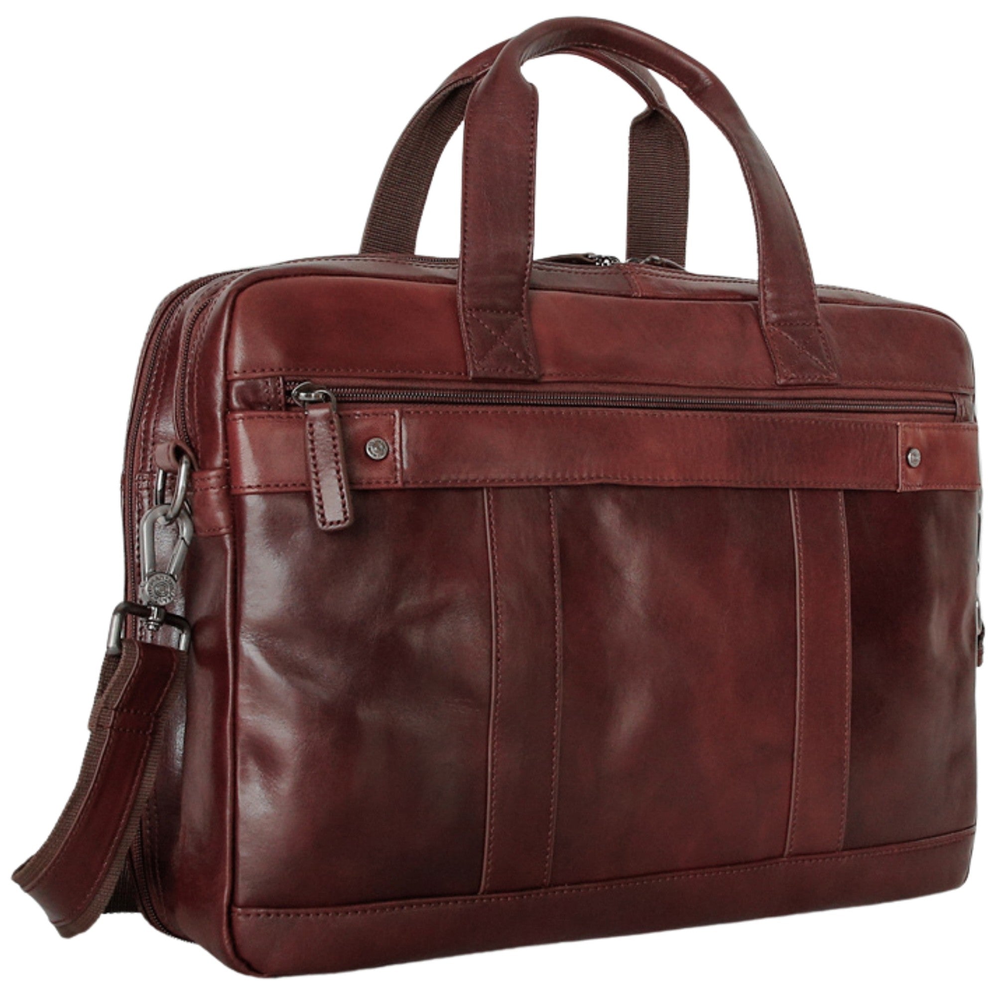 Mancini Buffalo Double Compartment Briefcase - Pelle D'Oro Collection (1980's Edition) 17