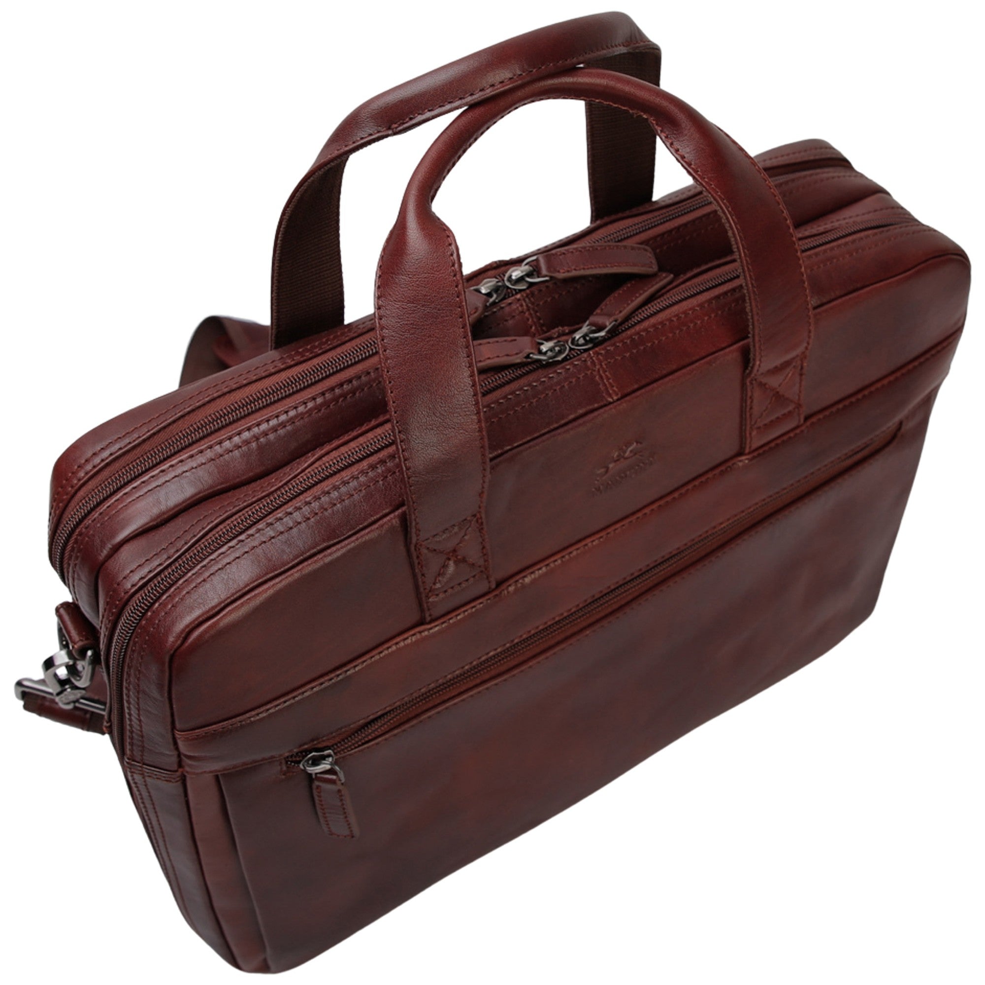 Mancini Buffalo Double Compartment Briefcase - Pelle D'Oro Collection (1980's Edition) 18