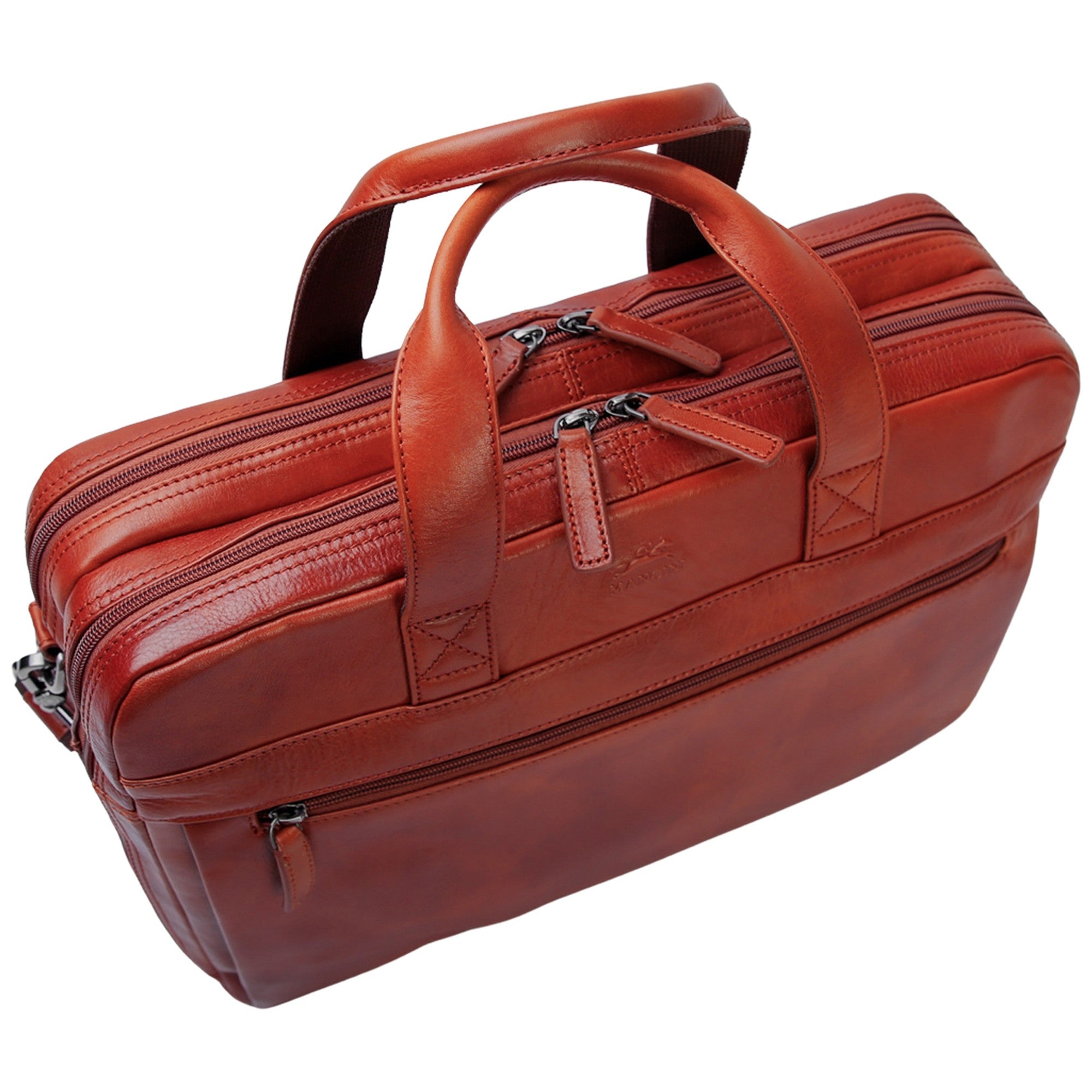 Mancini Buffalo Double Compartment Briefcase - Pelle D'Oro Collection (1980's Edition) 4