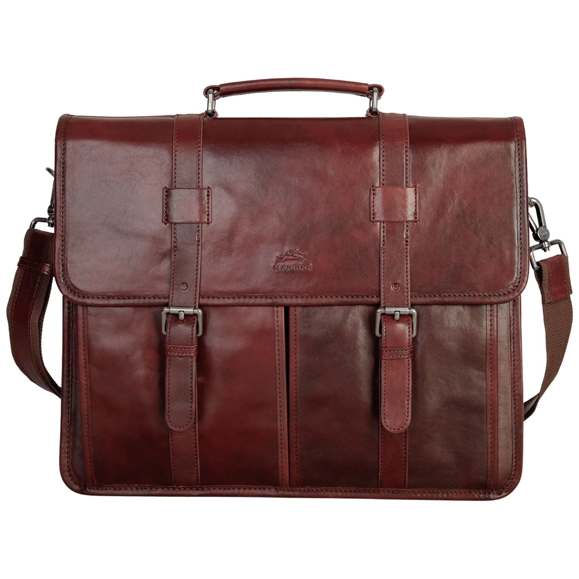 Mancini Buffalo Double Compartment Briefcase - Pelle D'Oro Collection (1970's Edition) 14