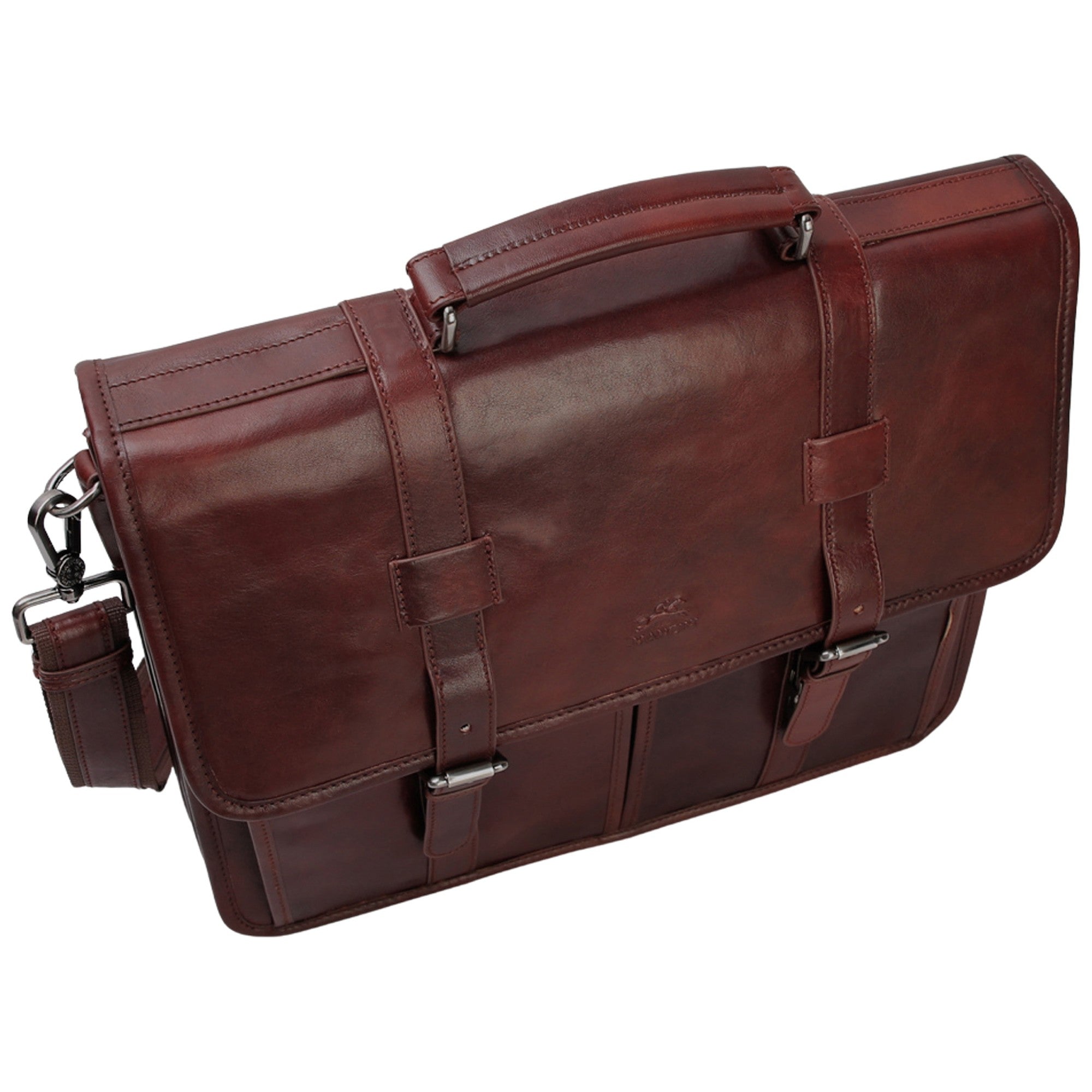 Mancini Buffalo Double Compartment Briefcase - Pelle D'Oro Collection (1970's Edition) 17