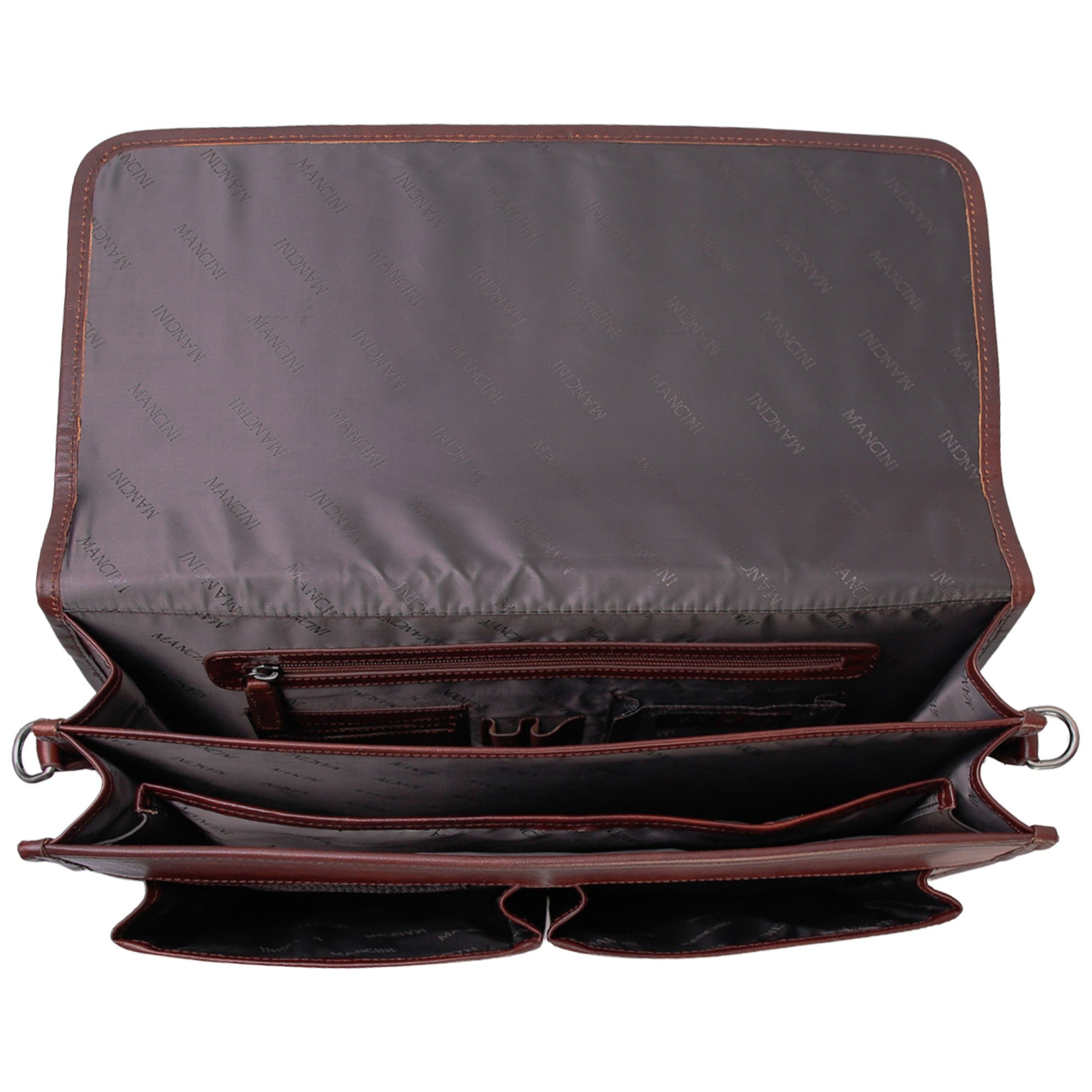 Mancini Buffalo Double Compartment Briefcase - Pelle D'Oro Collection (1970's Edition) 19