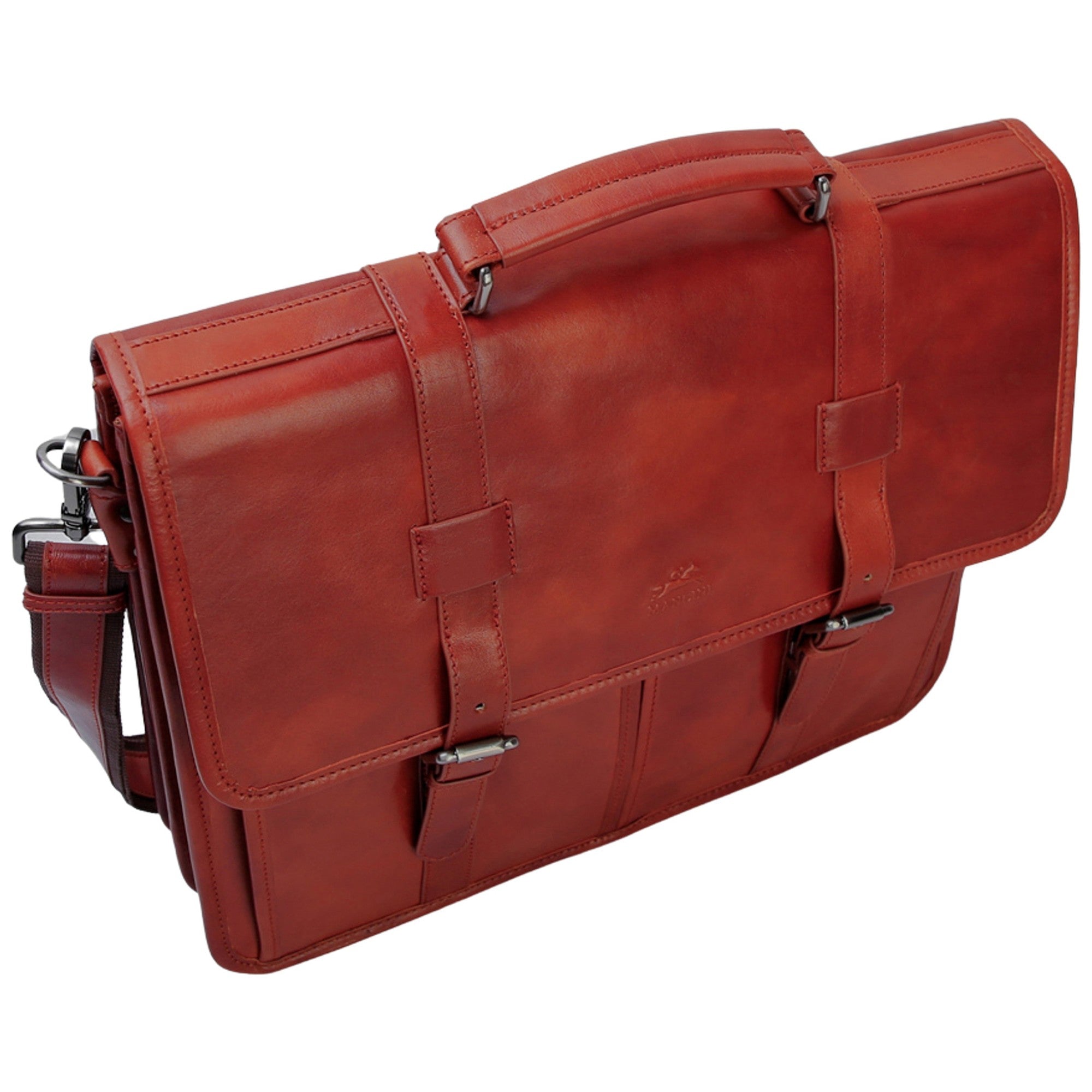 Mancini Buffalo Double Compartment Briefcase - Pelle D'Oro Collection (1970's Edition) 4