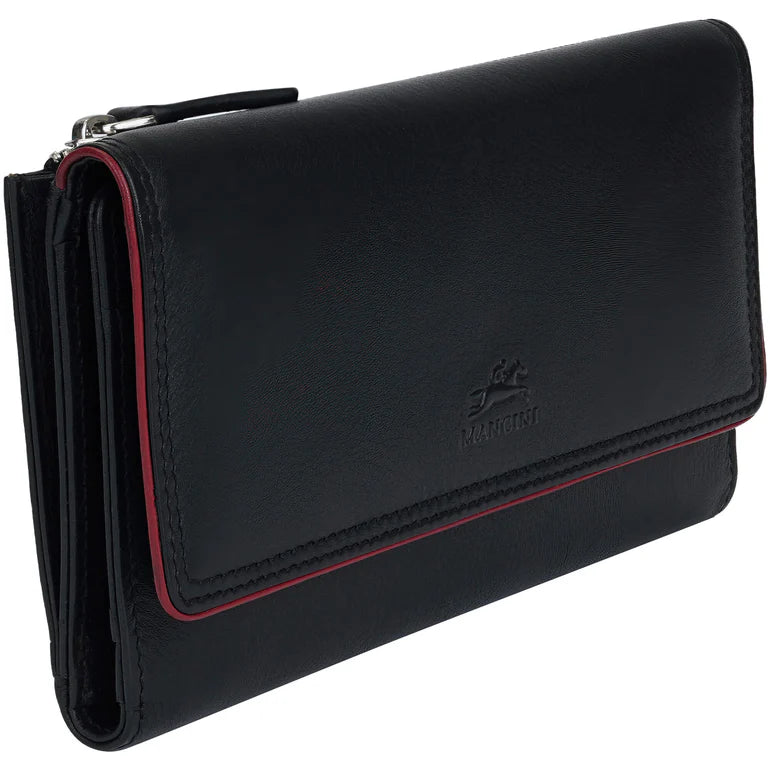 Mancini Leather Medium Clutch Wallet Sonoma Collection 3