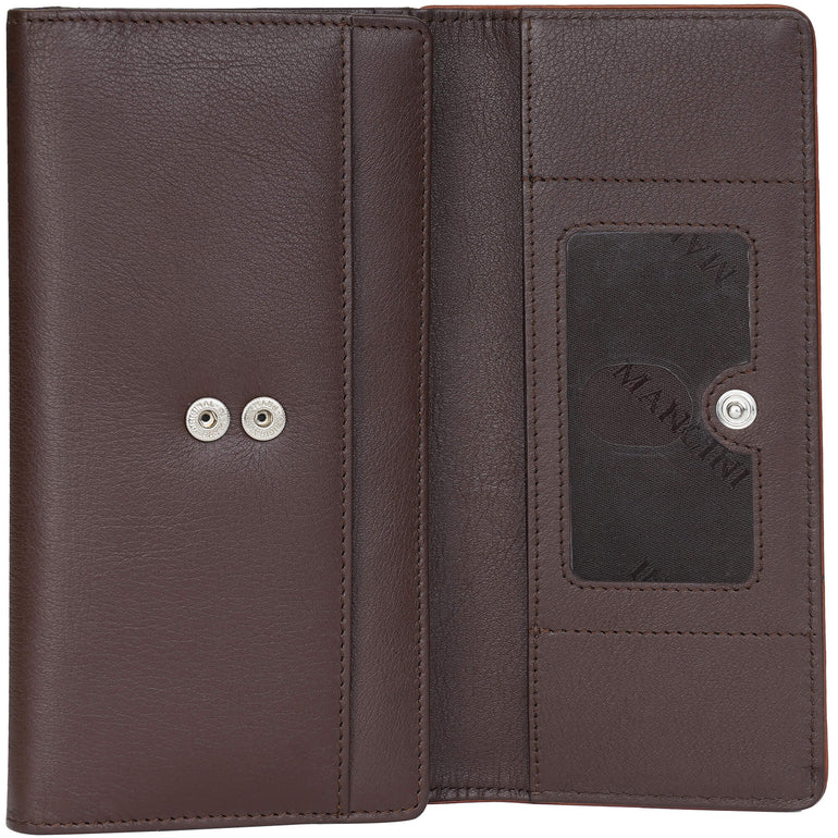 Mancini Leather Medium Clutch Wallet Sonoma Collection 12