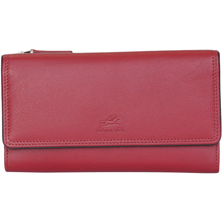 Mancini Leather Medium Clutch Wallet Sonoma Collection 15
