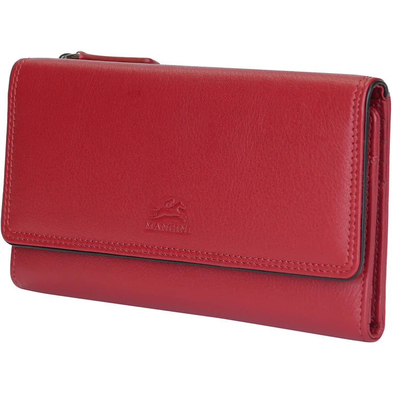 Mancini Leather Medium Clutch Wallet Sonoma Collection 16