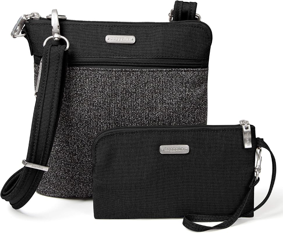 Baggallini Anti Theft Slim Crossbody + RFID-Protected Wristlet