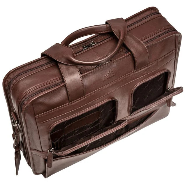 Mancini Buffalo Double Compartment Briefcase (Milan Edition) 3
