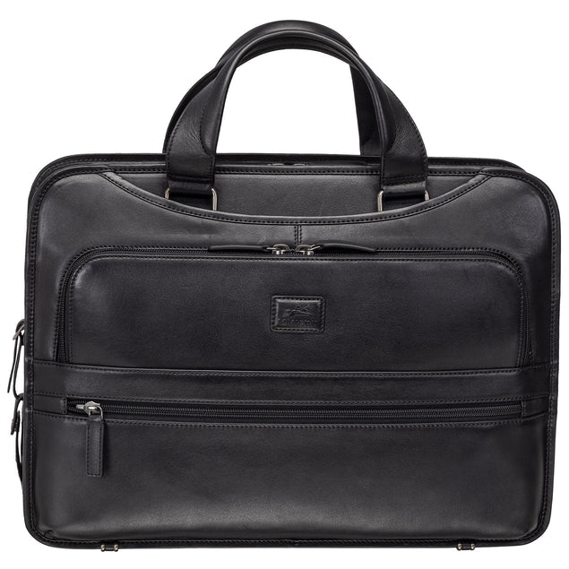 Mancini Buffalo Triple Compartment Briefcase (90's Edition) 7