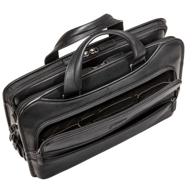 Mancini Buffalo Triple Compartment Briefcase (90's Edition) 9