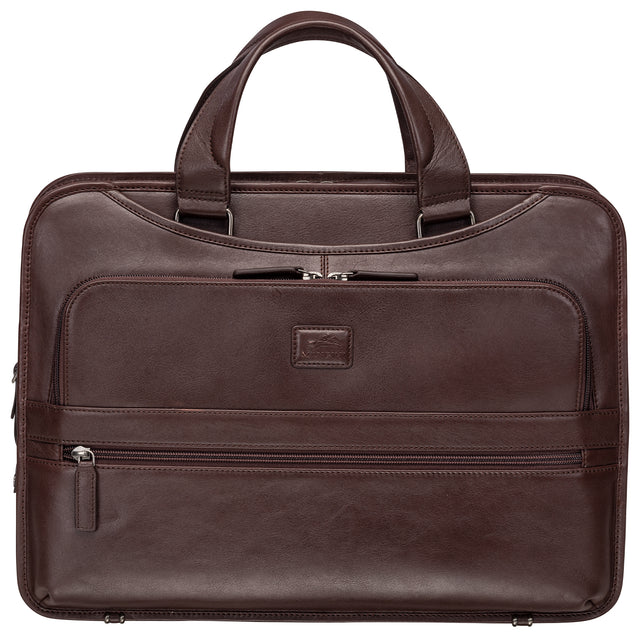 Mancini Buffalo Triple Compartment Briefcase (90's Edition)