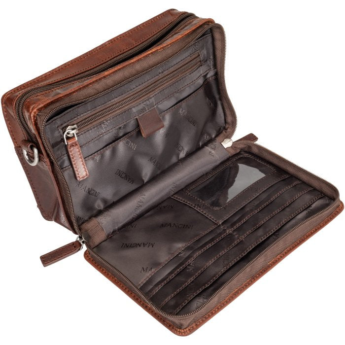 Mancini Buffalo Unisex Bag With Organiser 5