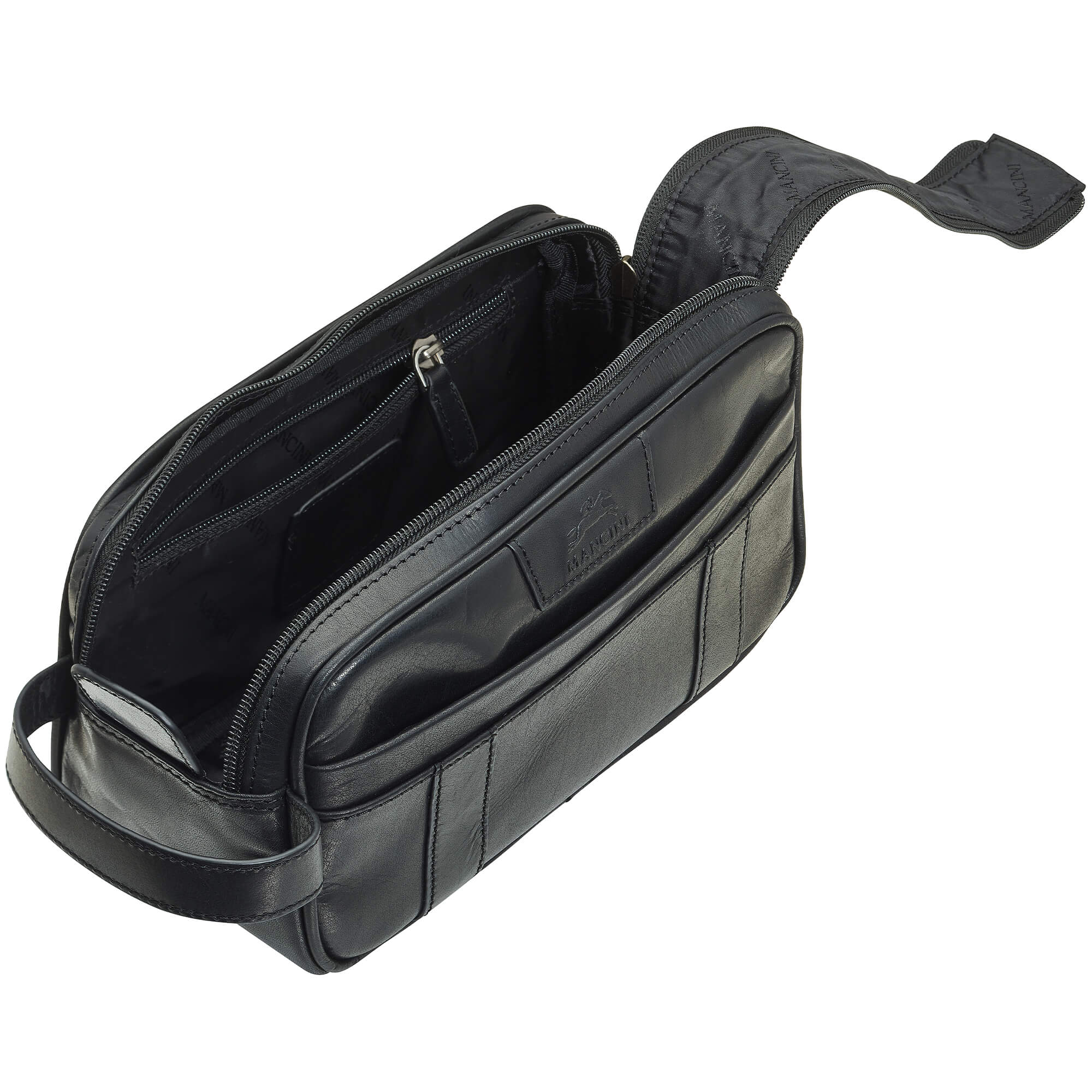 Mancini Buffalo Dual Zipper Toiletry Bag 3