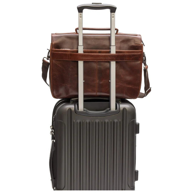 Mancini Buffalo Triple Compartment Briefcase (60's Edition) 9