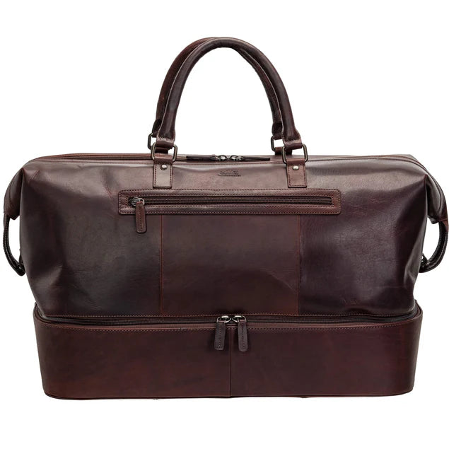 Mancini Buffalo Double Compartment Duffle Bag 6