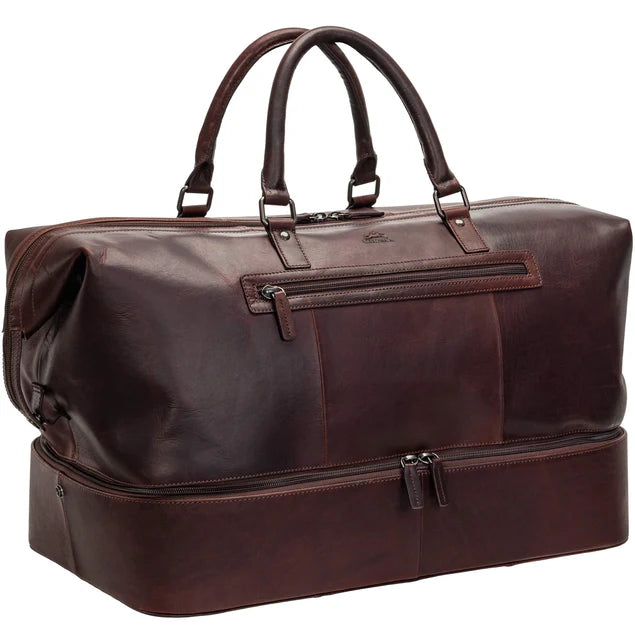Mancini Buffalo Double Compartment Duffle Bag 7