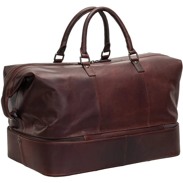 Mancini Buffalo Double Compartment Duffle Bag 8