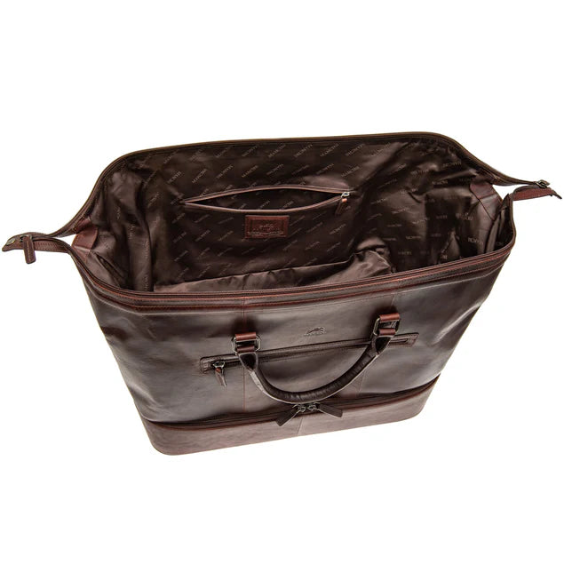 Mancini Buffalo Double Compartment Duffle Bag 9