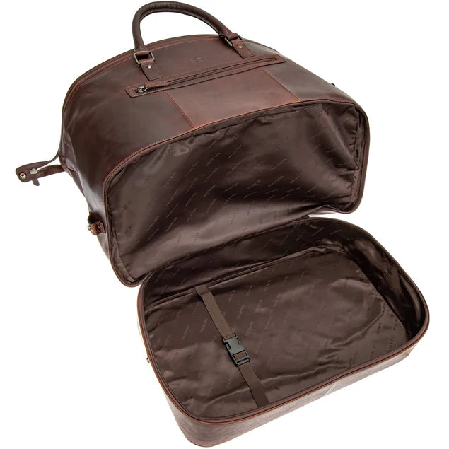 Mancini Buffalo Double Compartment Duffle Bag 10
