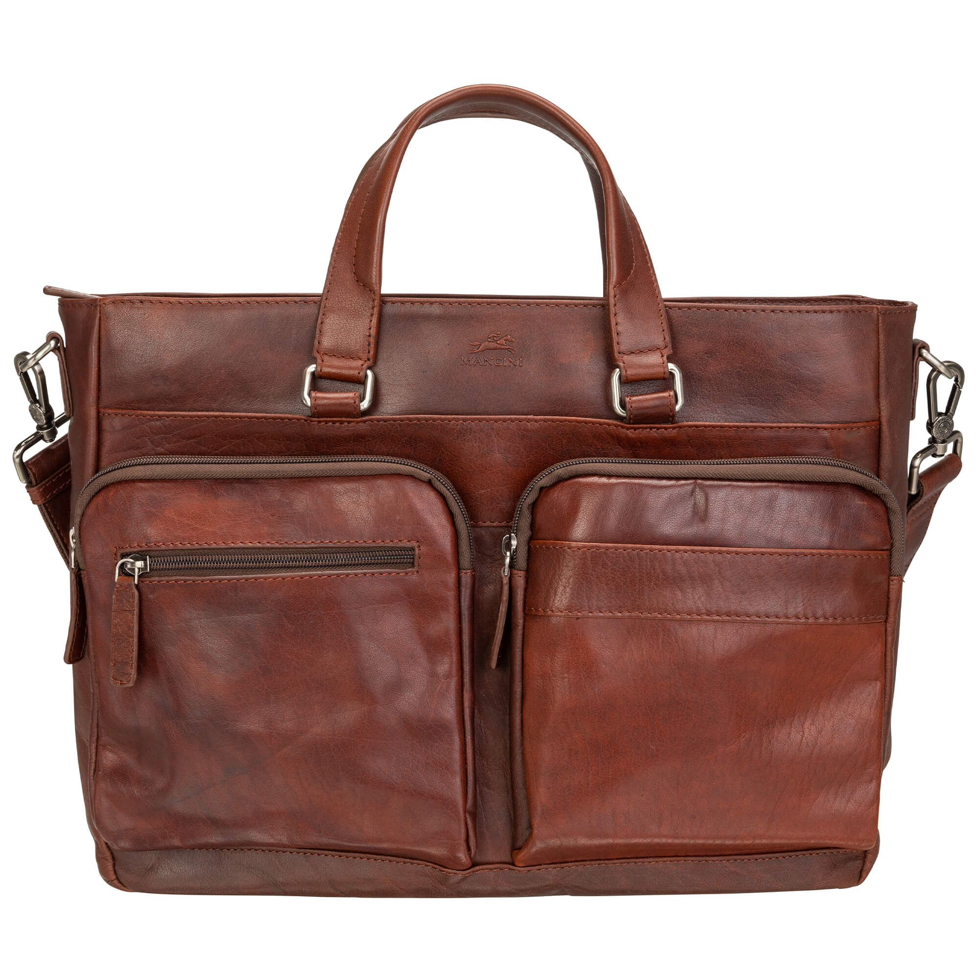 Mancini Buffalo Leather Tote 5