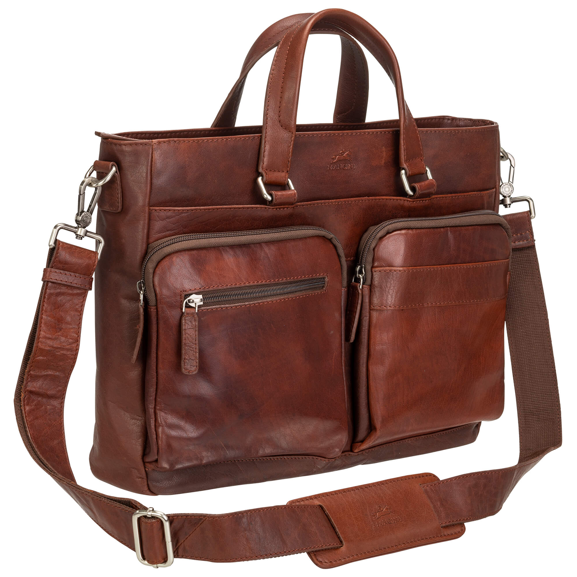 Mancini Buffalo Leather Tote 6
