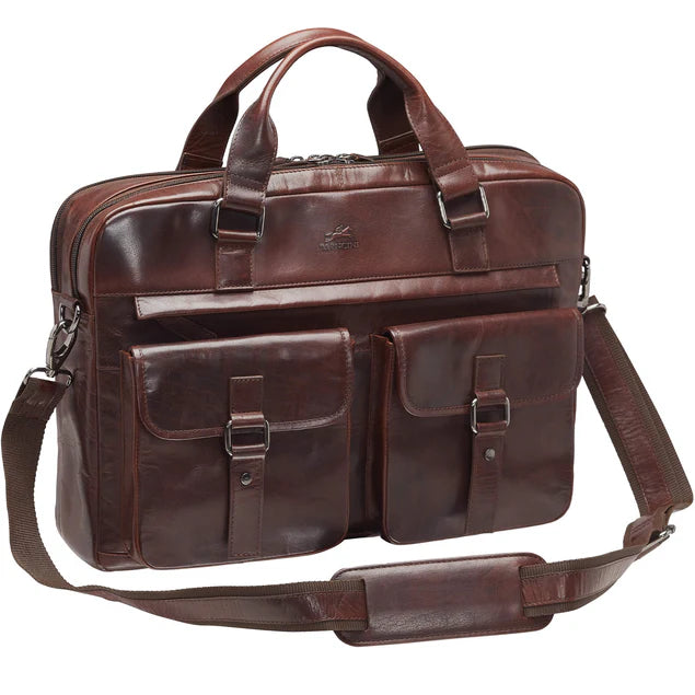 Mancini Buffalo Double Compartment Briefcase (90's Edition) 6