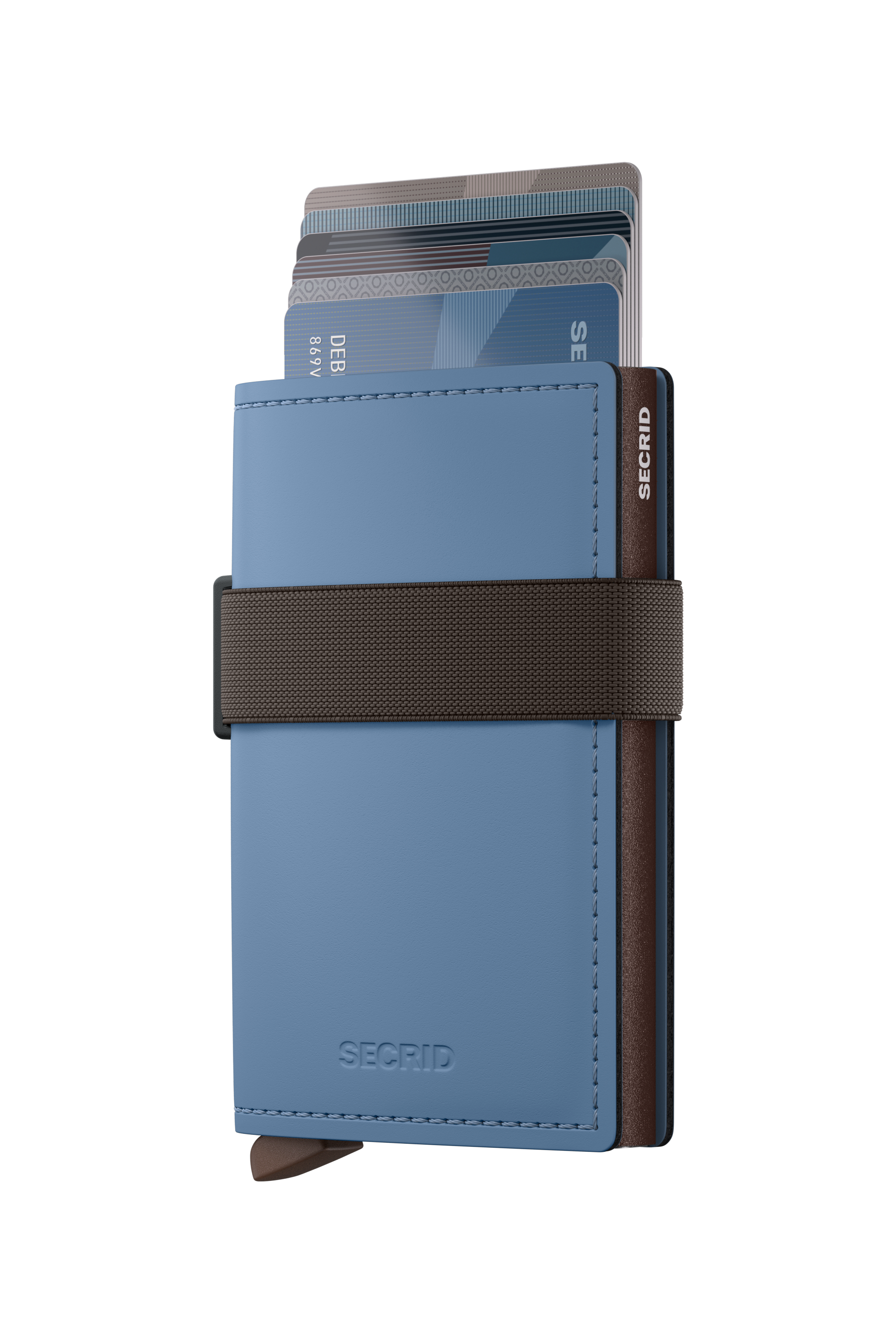 Secrid Matte Bandwallet - Steel Blue Brown