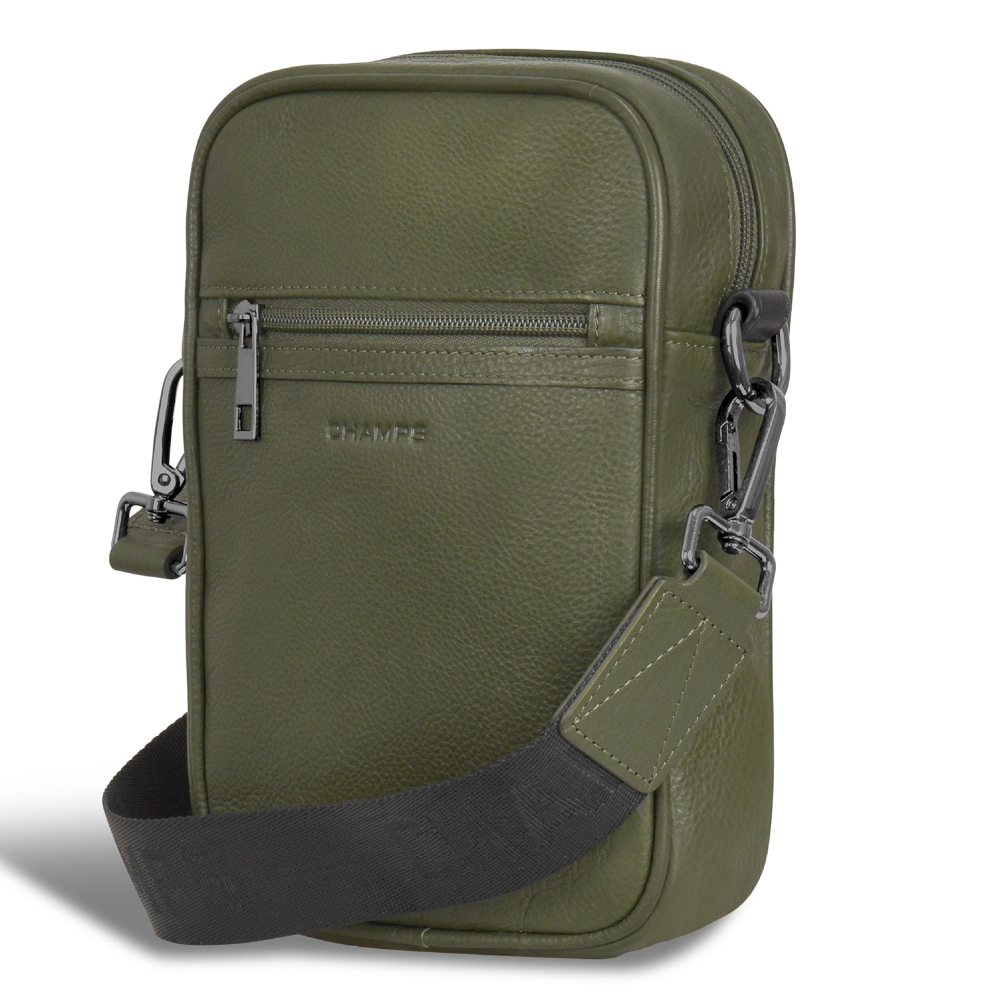 Onyx / Leather Vertical Crossbody Bag 13