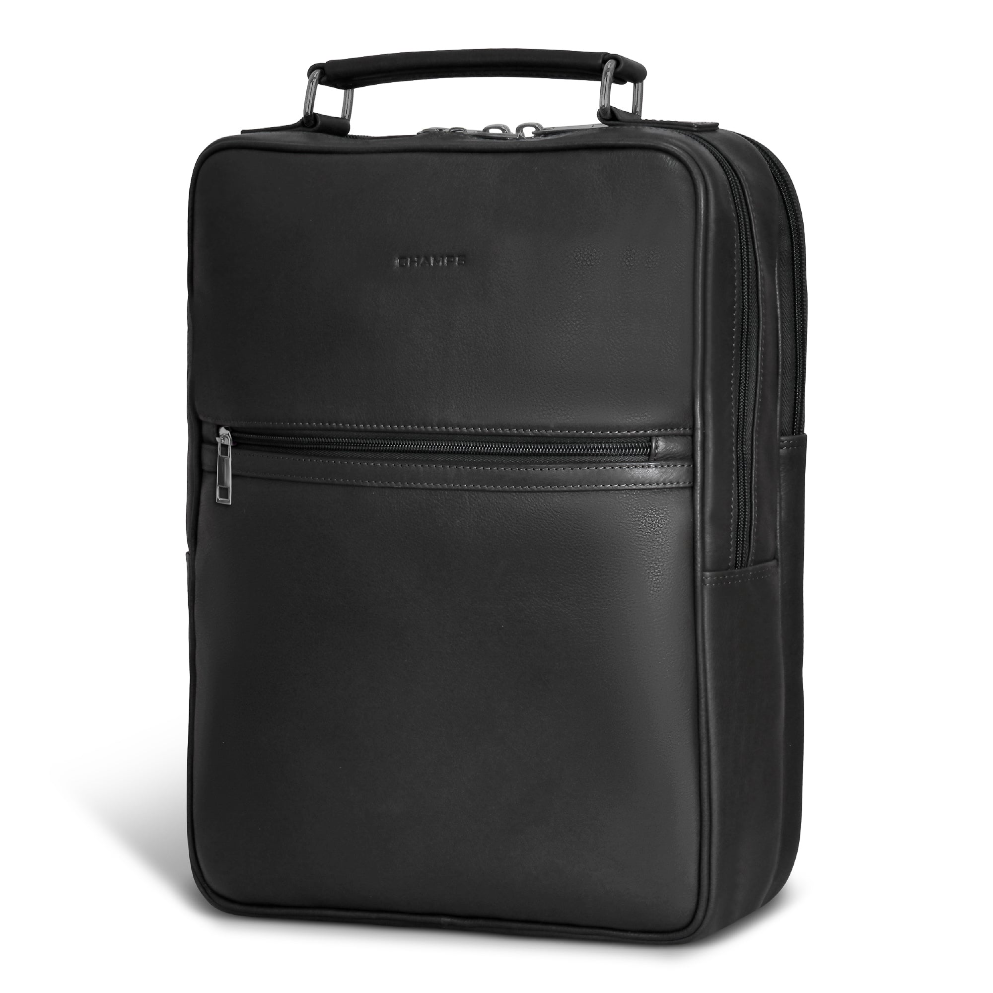 Onyx / Leather Compact Backpack 3