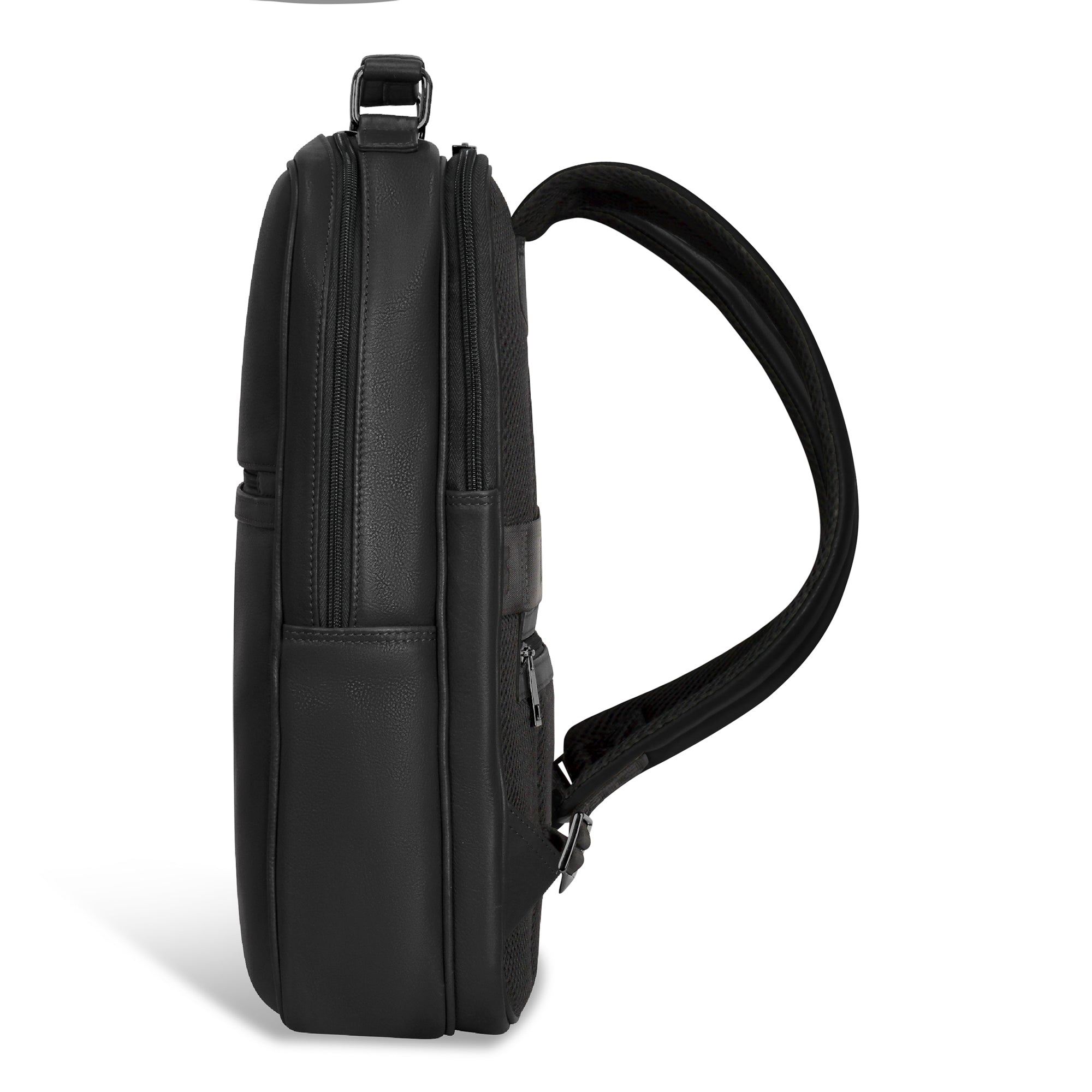 Onyx / Leather Compact Backpack 5