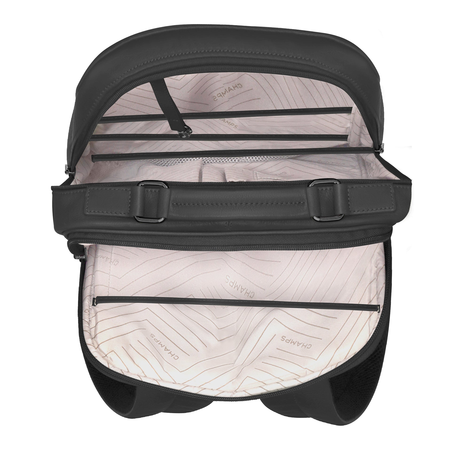 Onyx / Leather Compact Backpack 7