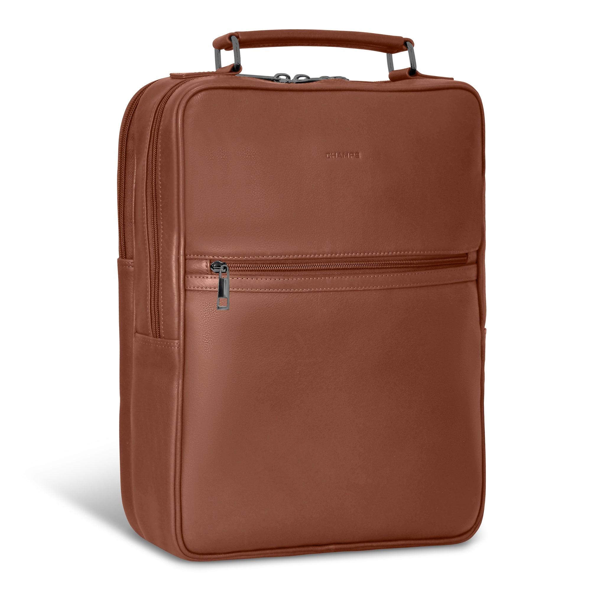 Onyx / Leather Compact Backpack 11