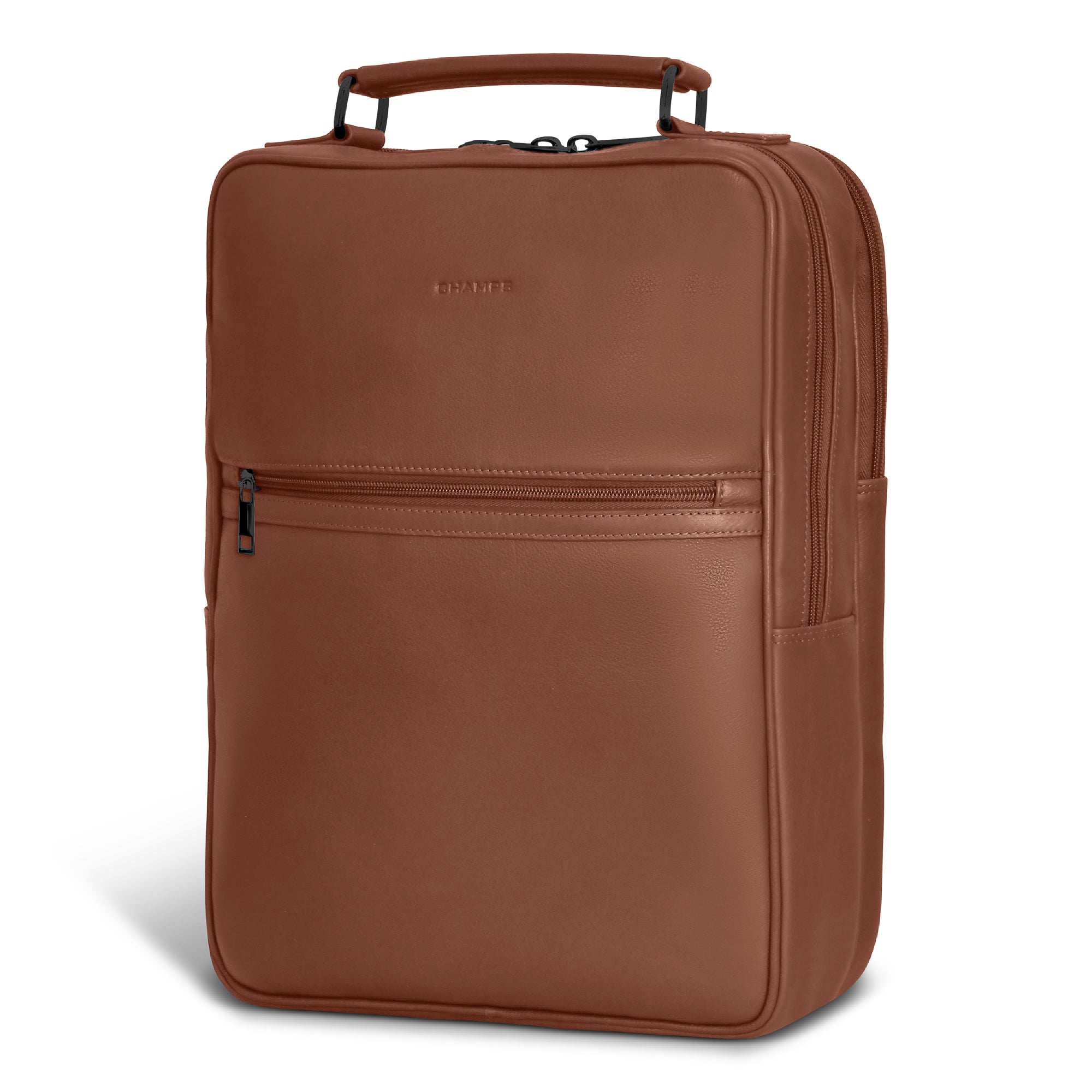 Onyx / Leather Compact Backpack 12