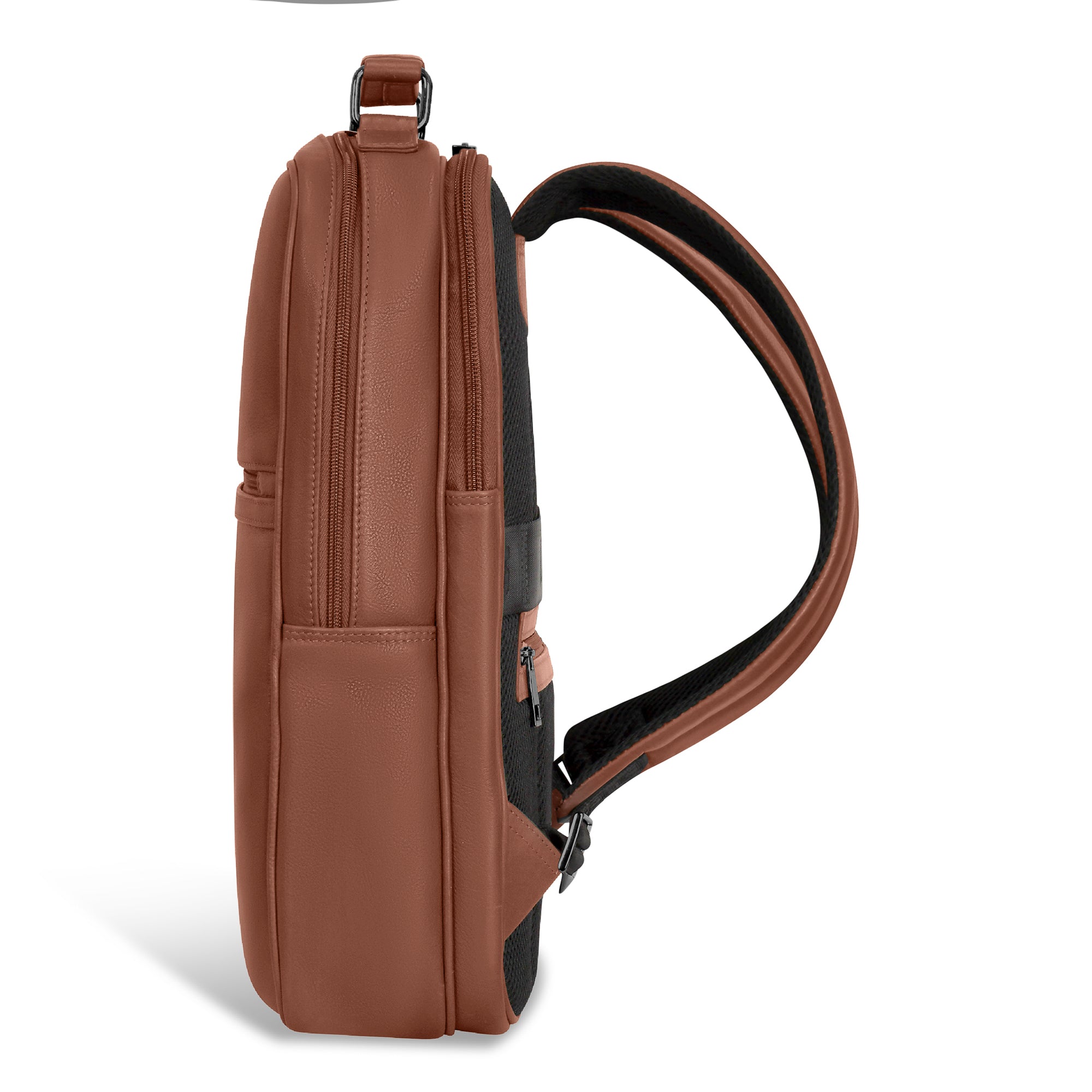 Onyx / Leather Compact Backpack 14