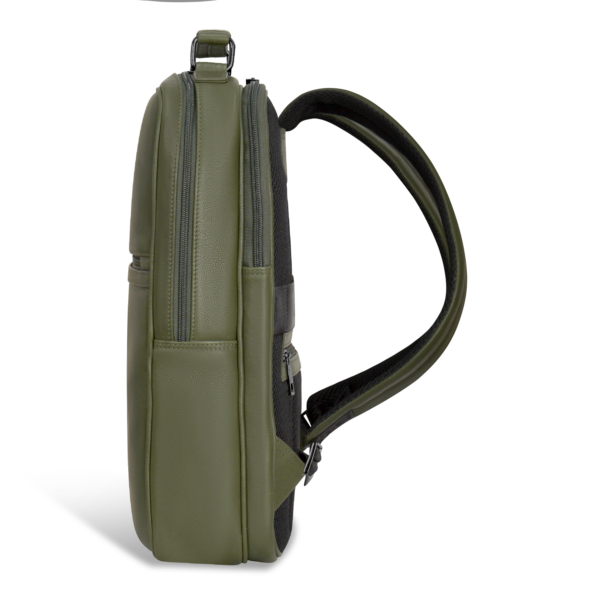 Onyx / Leather Compact Backpack 23