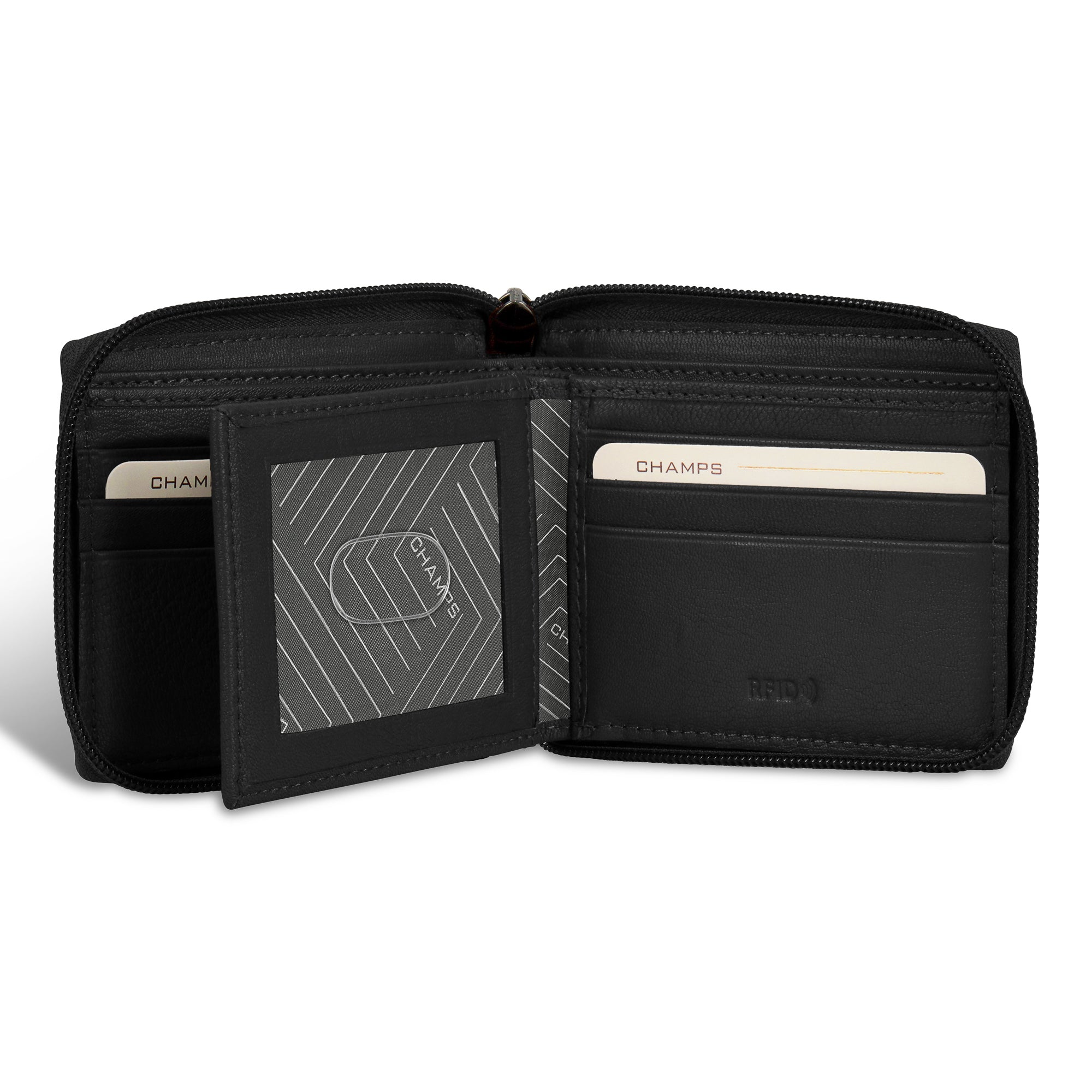 Onyx / Leather Zip Around Wallet 3