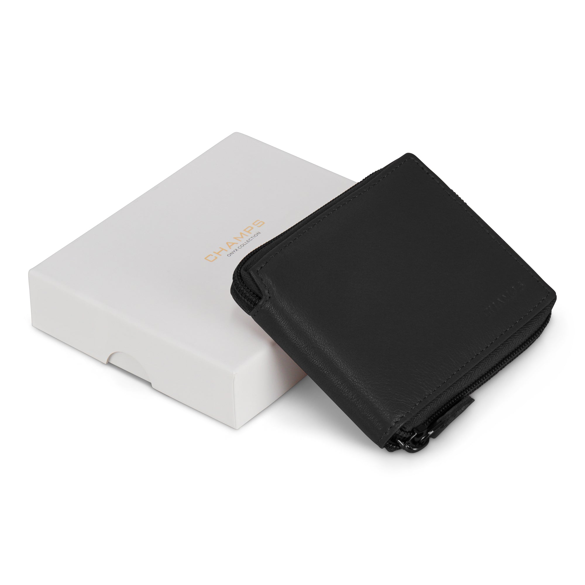 Onyx / Leather Zip Around Wallet 4
