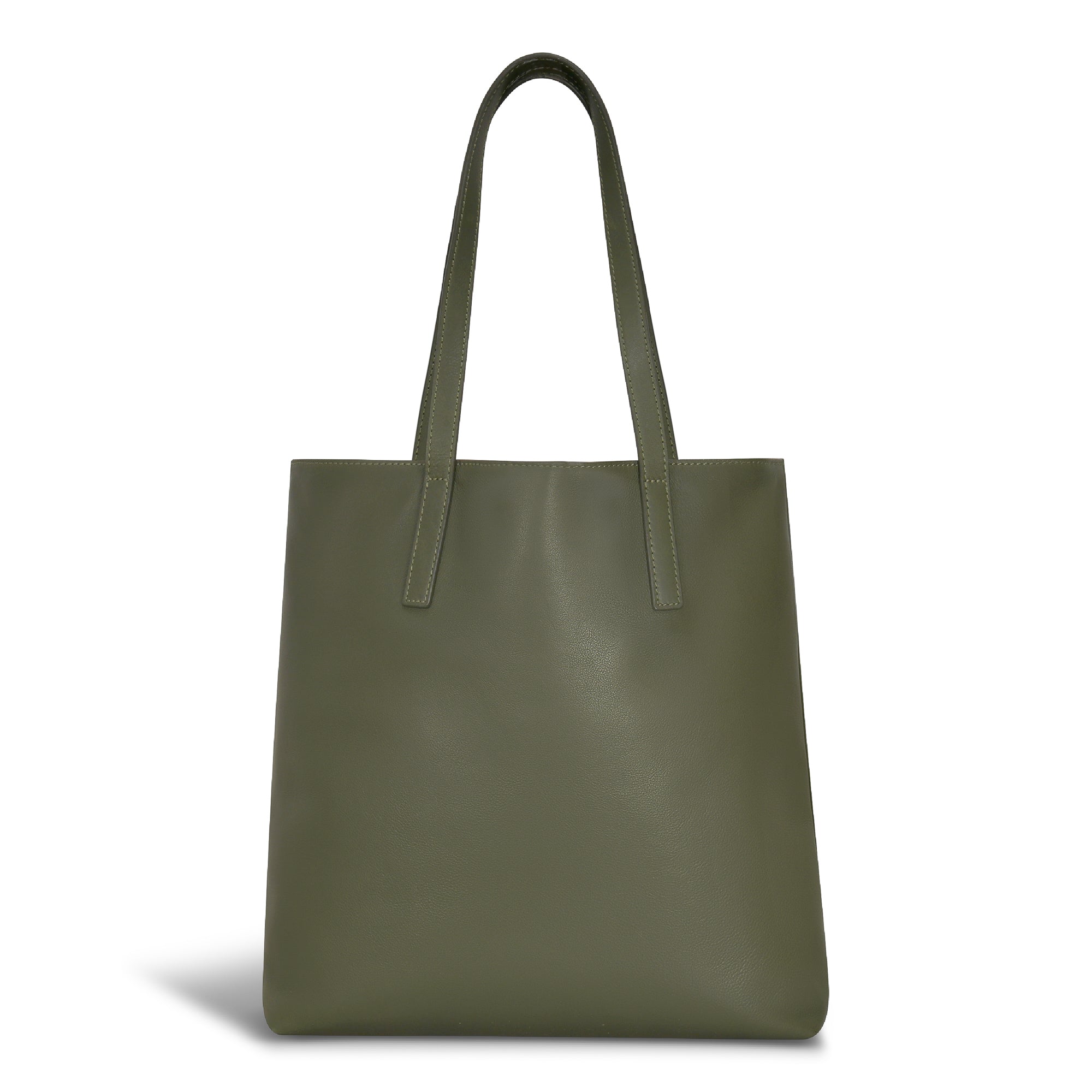 Onyx / Leather Vertical Tote 12