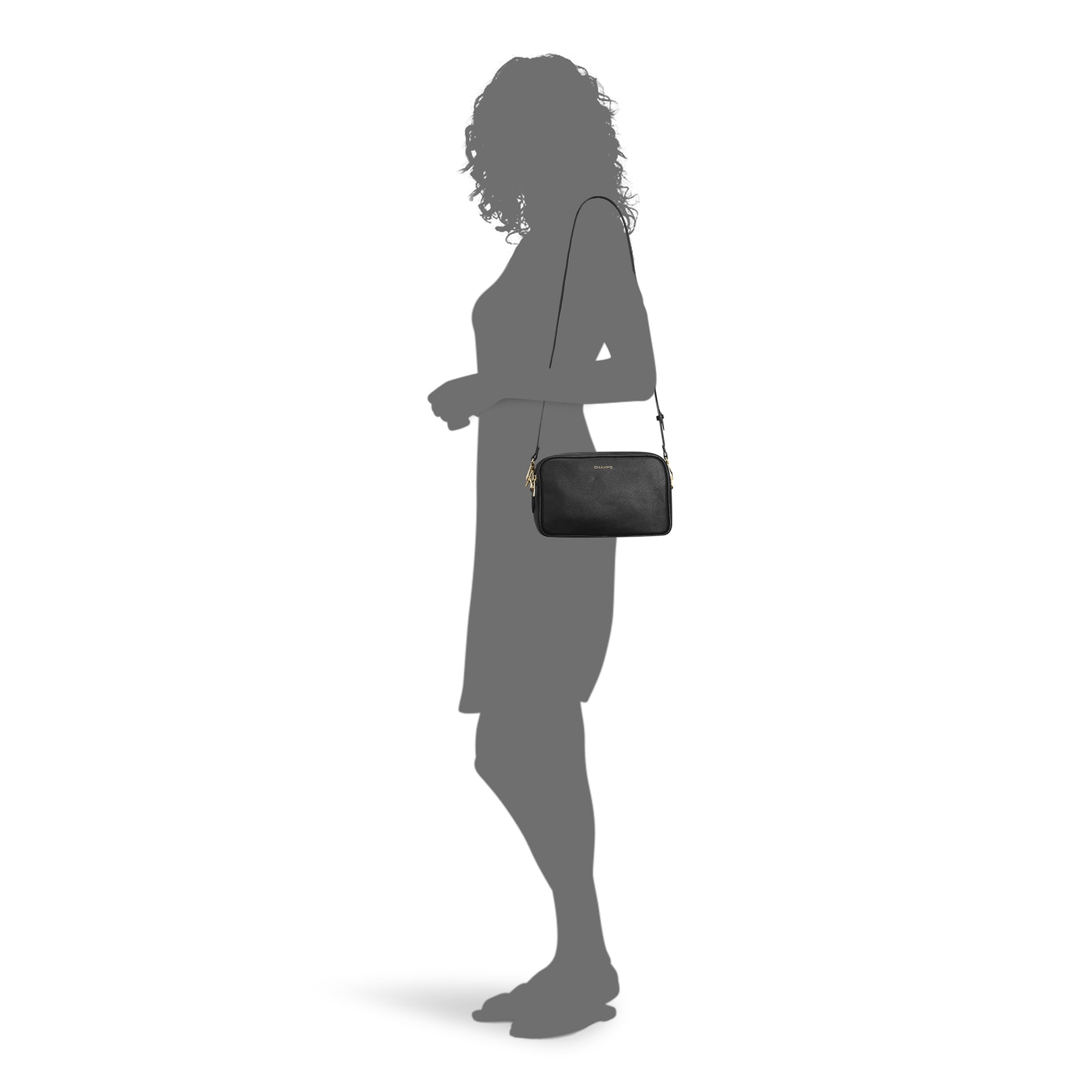 Gala / Leather Double-Zip Shoulder Bag 3
