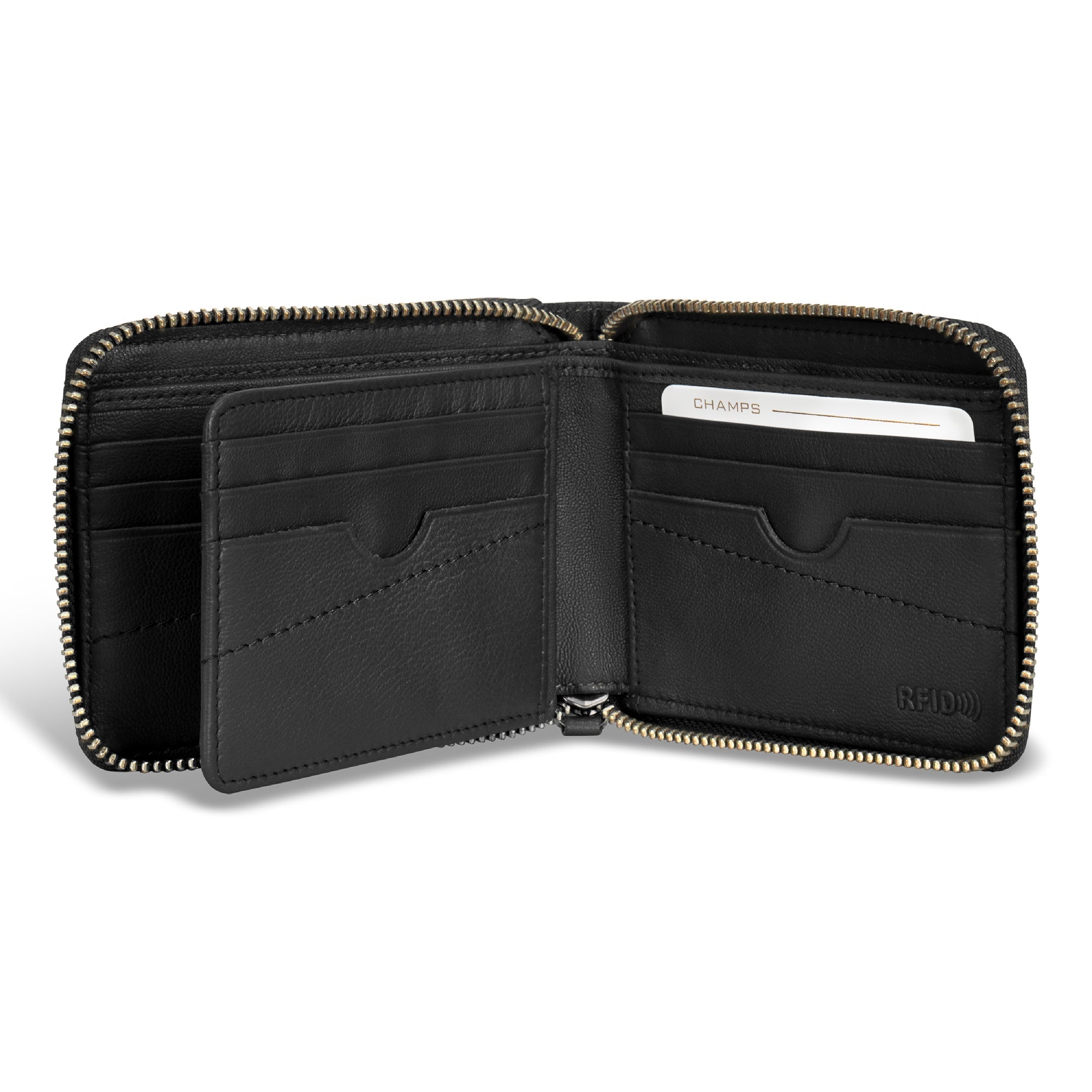 Camo / Leather Zip Around Wallet 4